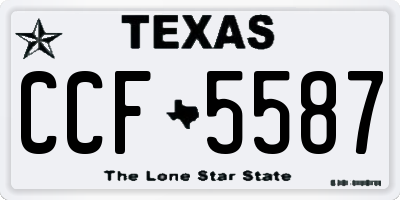 TX license plate CCF5587