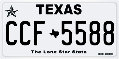 TX license plate CCF5588