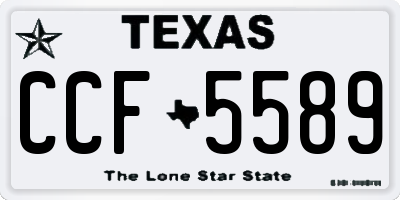 TX license plate CCF5589