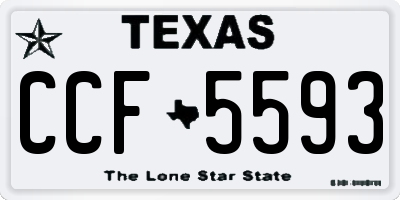 TX license plate CCF5593