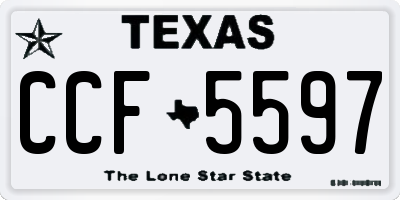 TX license plate CCF5597