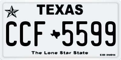 TX license plate CCF5599