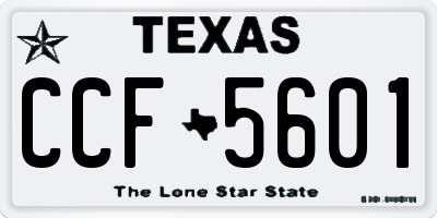 TX license plate CCF5601