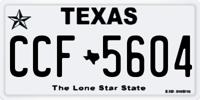 TX license plate CCF5604