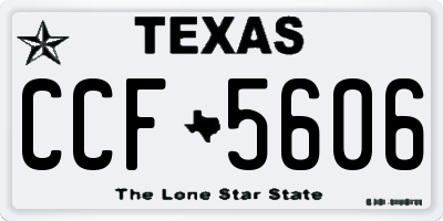 TX license plate CCF5606
