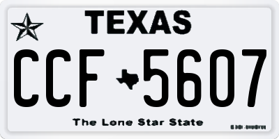 TX license plate CCF5607