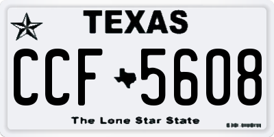 TX license plate CCF5608