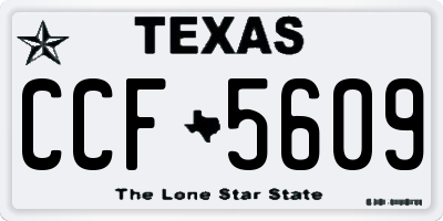 TX license plate CCF5609