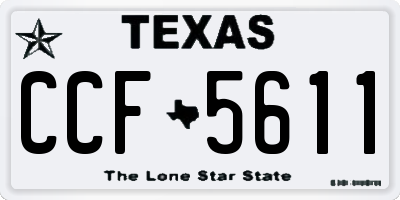 TX license plate CCF5611