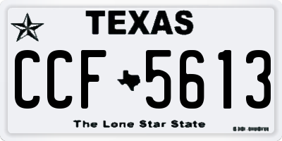 TX license plate CCF5613
