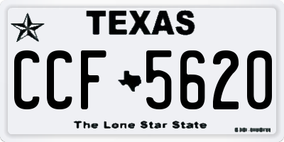 TX license plate CCF5620