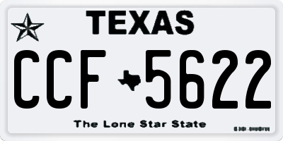 TX license plate CCF5622