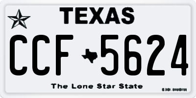 TX license plate CCF5624