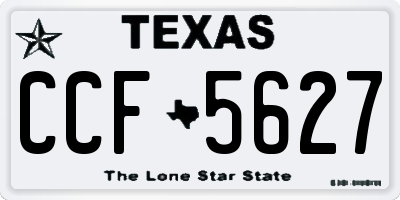 TX license plate CCF5627