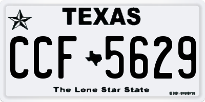TX license plate CCF5629