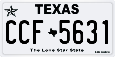 TX license plate CCF5631