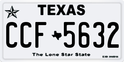 TX license plate CCF5632