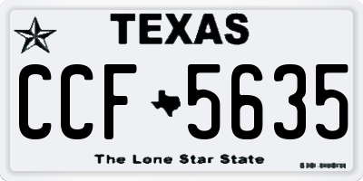 TX license plate CCF5635