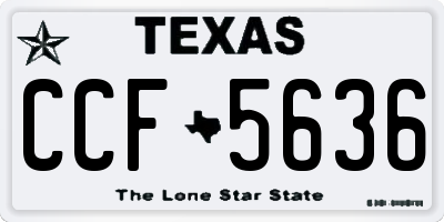 TX license plate CCF5636