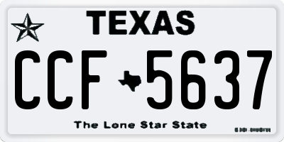 TX license plate CCF5637
