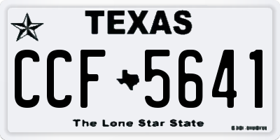 TX license plate CCF5641