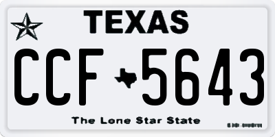TX license plate CCF5643