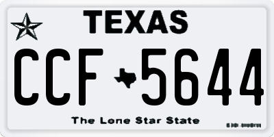 TX license plate CCF5644