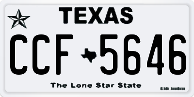 TX license plate CCF5646