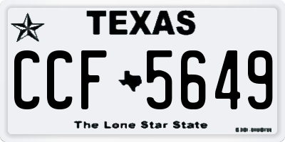 TX license plate CCF5649