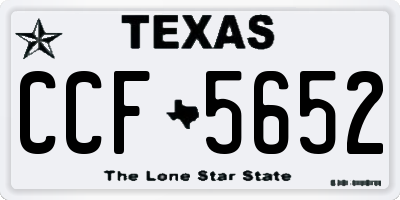 TX license plate CCF5652