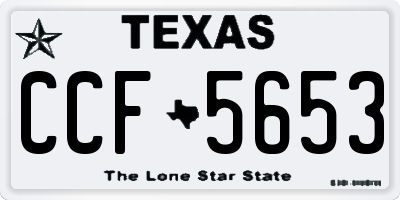 TX license plate CCF5653