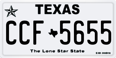 TX license plate CCF5655