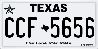 TX license plate CCF5656