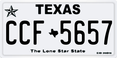 TX license plate CCF5657