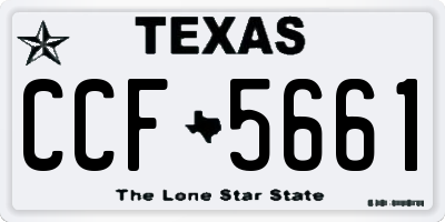 TX license plate CCF5661