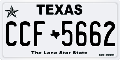 TX license plate CCF5662