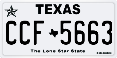 TX license plate CCF5663