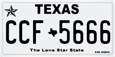 TX license plate CCF5666