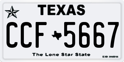 TX license plate CCF5667