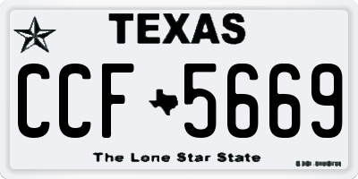 TX license plate CCF5669