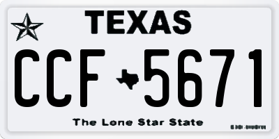TX license plate CCF5671