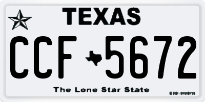 TX license plate CCF5672