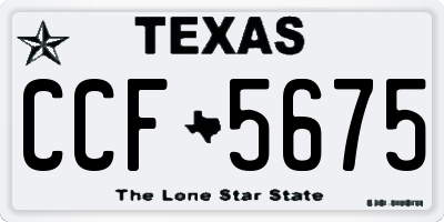 TX license plate CCF5675