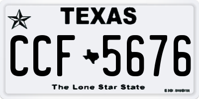 TX license plate CCF5676