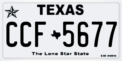 TX license plate CCF5677