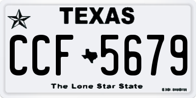 TX license plate CCF5679