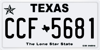 TX license plate CCF5681
