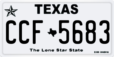 TX license plate CCF5683