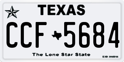 TX license plate CCF5684