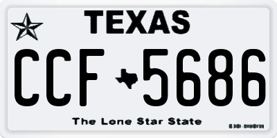 TX license plate CCF5686